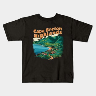 Cape Breton Highlands. Canadian Island Kids T-Shirt